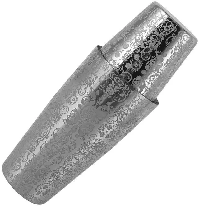 Alt view image 7 of 7 - Stainless Steel Cocktail Shaker Engraved Martini Shaker Silver Japanese Bar Mixer, Stainless Steel, Suitable for Bar (Bottomless)