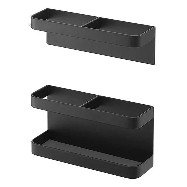Alt view image 5 of 7 - Magnetic Umbrella Stand No Punching Height Adjusting Wall Mounted Umbrella Holder Rack Hotel Hallway (Black)