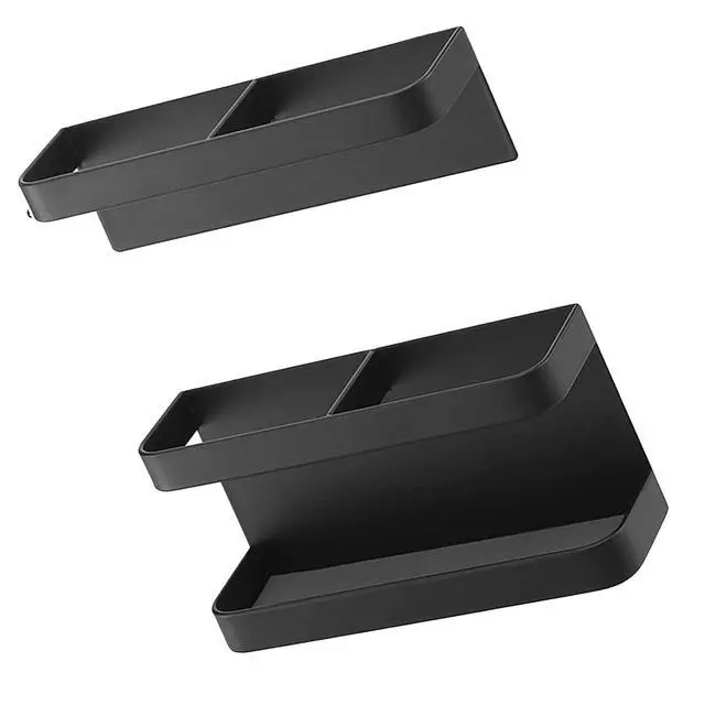 Alt view image 7 of 7 - Magnetic Umbrella Stand No Punching Height Adjusting Wall Mounted Umbrella Holder Rack Hotel Hallway (Black)
