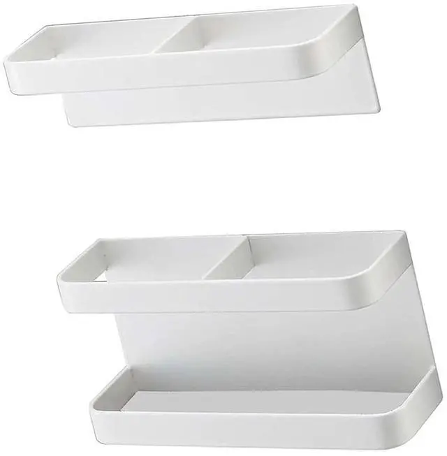 Alt view image 2 of 7 - Magnetic Umbrella Stand No Punching Height Adjusting Wall Mounted Umbrella Holder Rack Hotel Hallway (Elegant White)