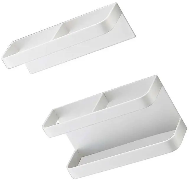 Alt view image 3 of 7 - Magnetic Umbrella Stand No Punching Height Adjusting Wall Mounted Umbrella Holder Rack Hotel Hallway (Elegant White)
