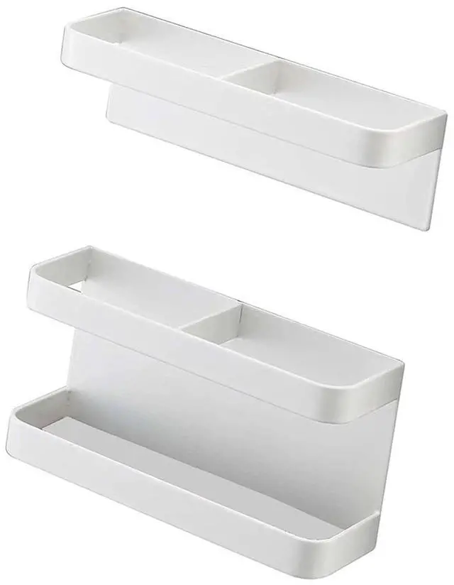 Alt view image 7 of 7 - Magnetic Umbrella Stand No Punching Height Adjusting Wall Mounted Umbrella Holder Rack Hotel Hallway (Elegant White)