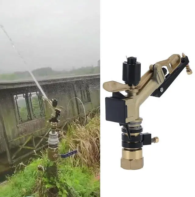 Alt view image 2 of 7 - DN25 Rocker Arm Rotating Sprinkler Adjustable Angle Impact Sprinkler Garden Irrigation Tool
