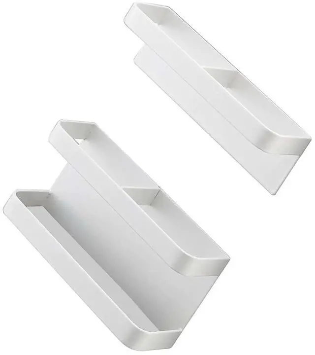 Alt view image 6 of 7 - Magnetic Umbrella Stand No Punching Height Adjusting Wall Mounted Umbrella Holder Rack Hotel Hallway (Elegant White)