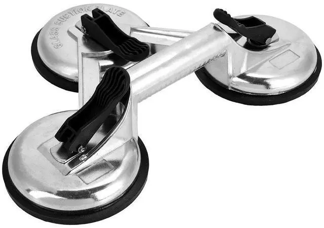 Main image of Aluminum Alloy 3 Plates Vacuum Suction Cup Glass Lifter Puller for Moving Glasses Tiles Mirrors