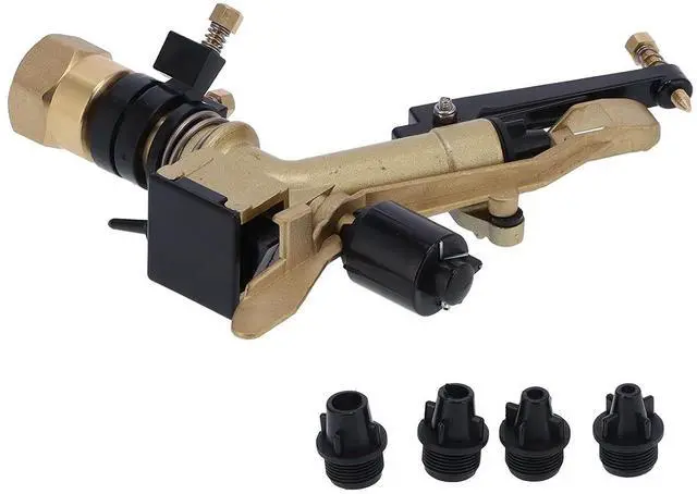 Alt view image 5 of 7 - DN25 Rocker Arm Rotating Sprinkler Adjustable Angle Impact Sprinkler Garden Irrigation Tool
