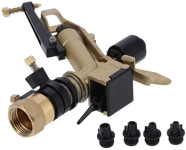 Alt view image 7 of 7 - DN25 Rocker Arm Rotating Sprinkler Adjustable Angle Impact Sprinkler Garden Irrigation Tool