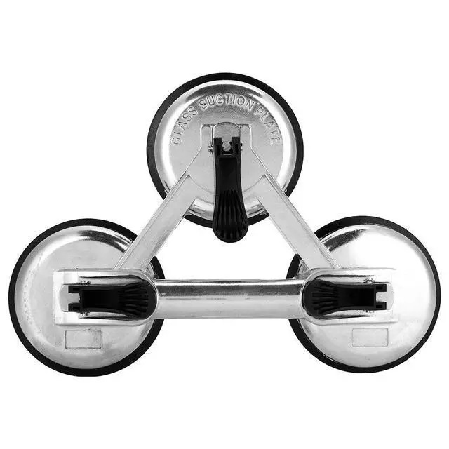 Alt view image 5 of 7 - Aluminum Alloy 3 Plates Vacuum Suction Cup Glass Lifter Puller for Moving Glasses Tiles Mirrors