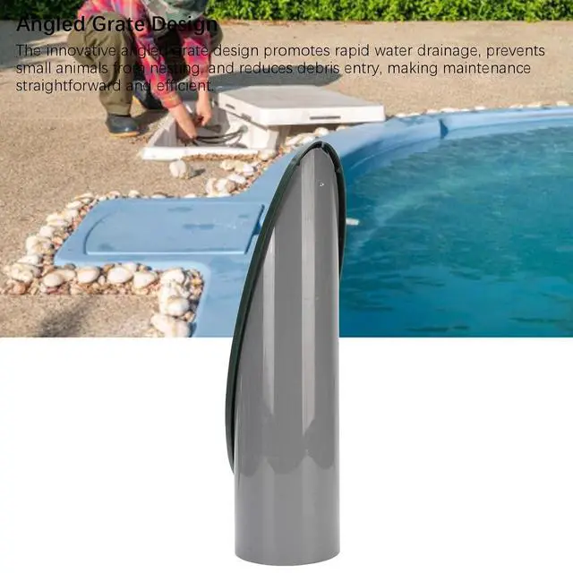 Alt view image 4 of 7 - Yard Drain Emitter PVC Detachable Grate Angled Sloped Yard Drain for Drainage System Green, Seamless Integration