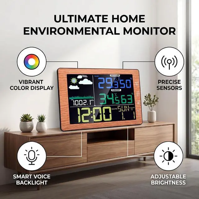 Alt view image 2 of 7 - Weather Forecast Station, for Indoor Outdoor