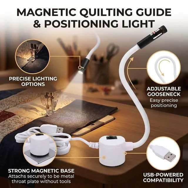 Alt view image 3 of 7 - YUEHISY Magnetic Quilting Guide Light