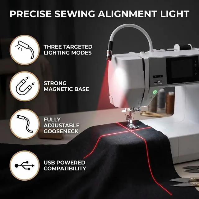 Alt view image 4 of 7 - YUEHISY Magnetic Quilting Guide Light