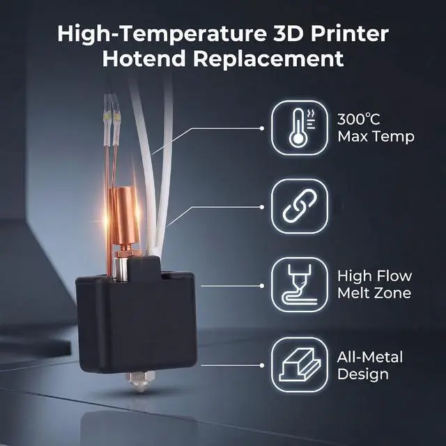 Alt view image 2 of 7 - Hotend for FL Sun T1 Series Pro Max, 1000mm s