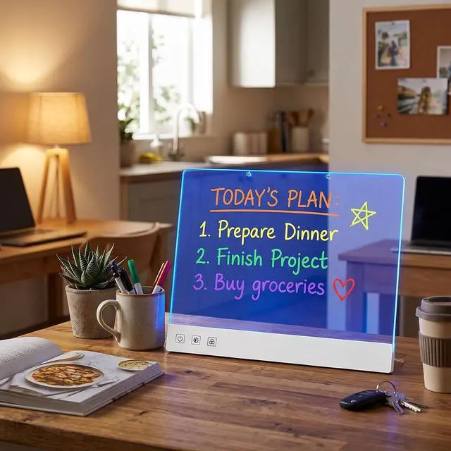 Alt view image 4 of 7 - LED Drawing Board, Light Up Drawing Board, LED Message