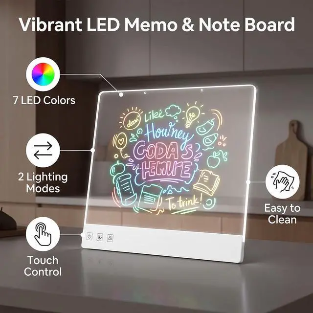 Alt view image 2 of 7 - LED Drawing Board, Light Up Drawing Board, LED Message