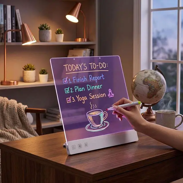 Alt view image 6 of 7 - LED Drawing Board, Light Up Drawing Board, LED Message