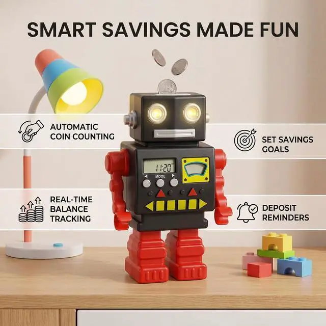 Alt view image 2 of 7 - Electronic Money Savings Box, Electronic Money Save Bank, Kids Safe Piggy Bank