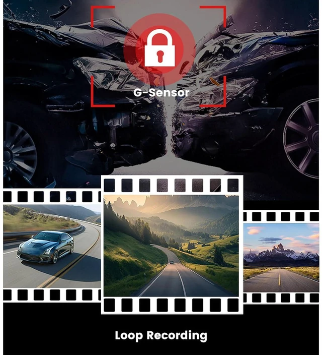 Alt view image 6 of 7 - 4 Camera Car Security Recorder, High Definition Dash Cam, Dash Camera for Cars