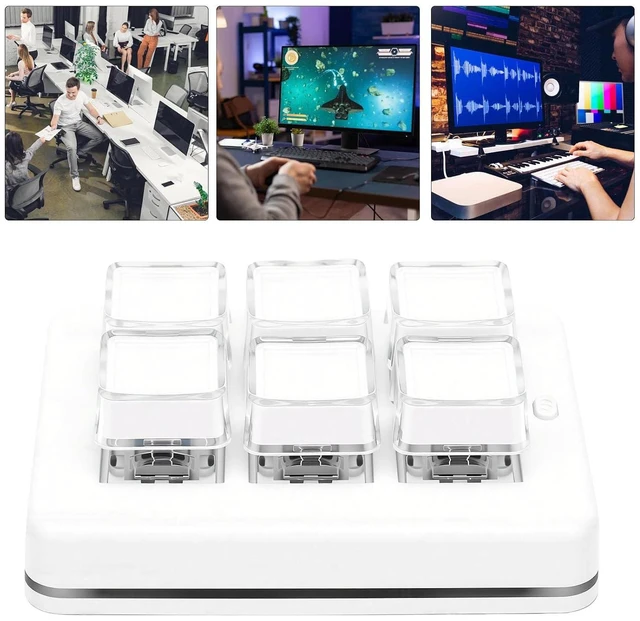 Alt view image 5 of 7 - Programmable Macro Keyboard, One Handed Keyboard, Gaming Keypad (White)