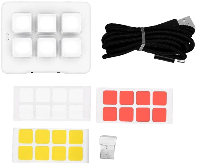 Alt view image 7 of 7 - Programmable Macro Keyboard, One Handed Keyboard, Gaming Keypad (White)