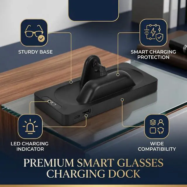 Alt view image 3 of 7 - Charging Stand for Meta Glasses