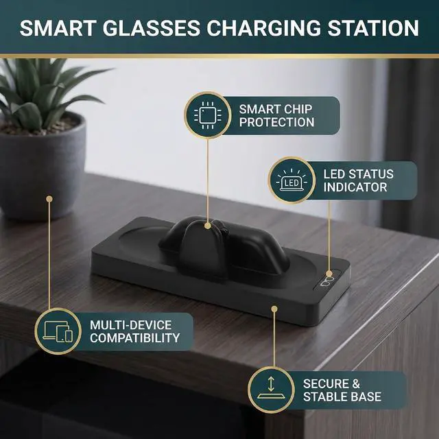 Alt view image 5 of 7 - Charging Stand for Meta Glasses