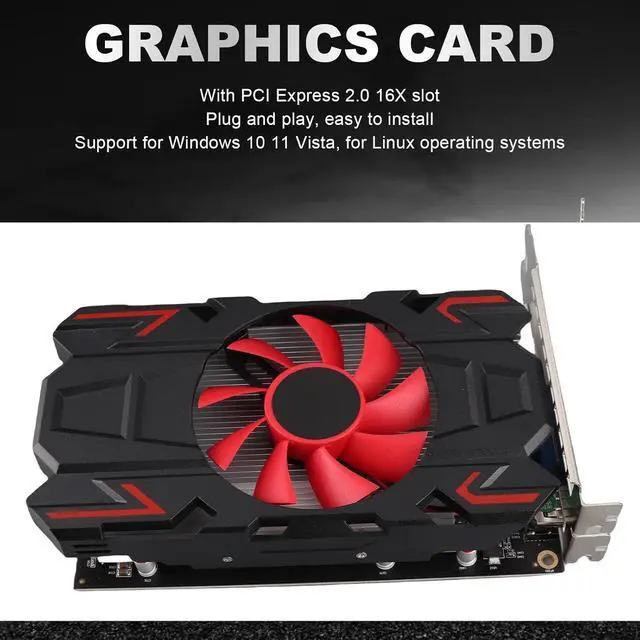 Alt view image 2 of 7 - Graphics Card for PC, HD7670 Video Card, Computer Graphics (HD7670 4GB DDR5)