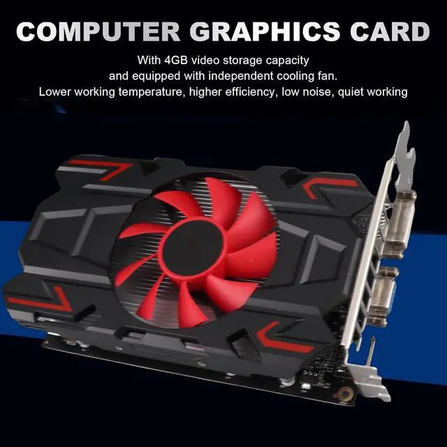 Alt view image 6 of 7 - Graphics Card for PC, HD7670 Video Card, Computer Graphics (HD7670 4GB DDR5)