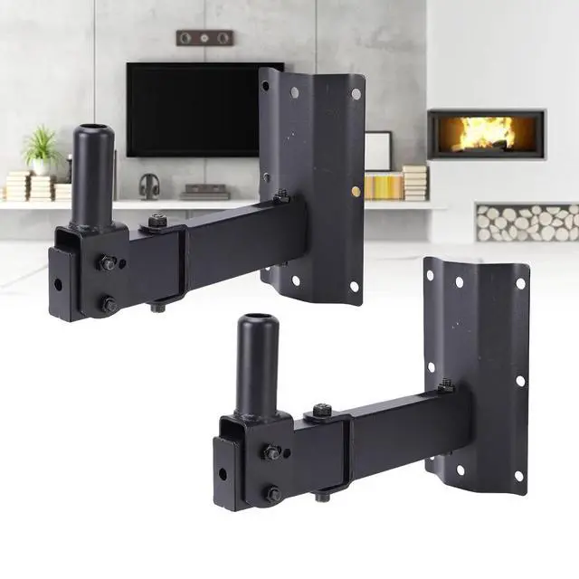 Alt view image 6 of 7 - Heavy Duty Dual PA Speaker Wall Mount, Aluminum Alloy 154lbs, Wide Compatibility Most Speakers, Adjustable for Home Theater Studio