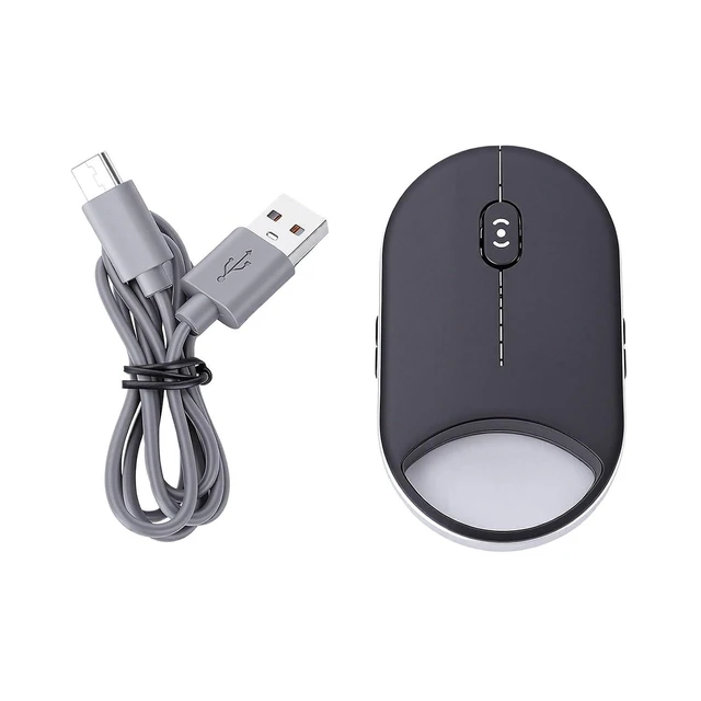 Alt view image 7 of 7 - Pressure Sensitive Scroll Mouse, Wired 2.4G Dual Bluetooth, 4 DPI 4000, Silent Ergonomic Slim Portable Design, for Laptop PC Tablet