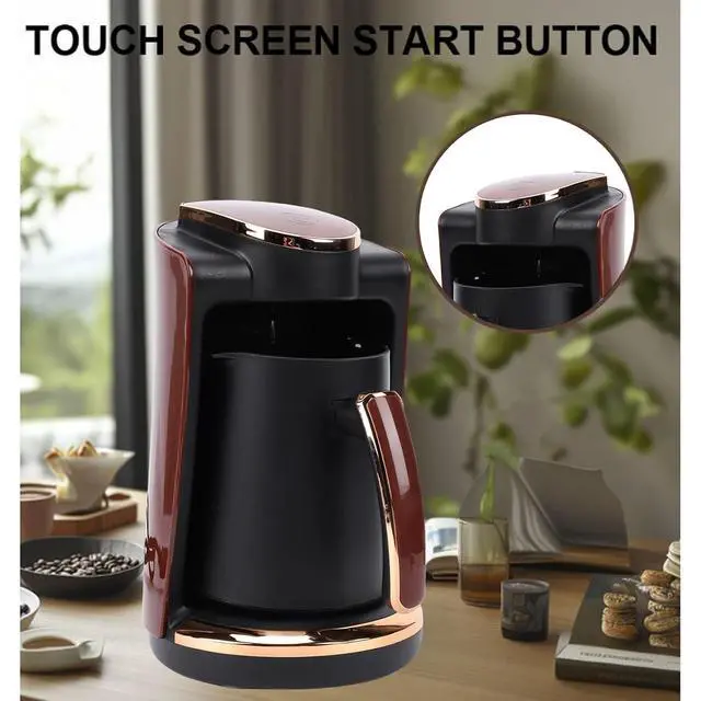 Alt view image 3 of 7 - Turkish Coffee Maker, Electric 550W 250ML Greek Machine with Single Cup, for Slow Brewing Authentic Coffee at Home