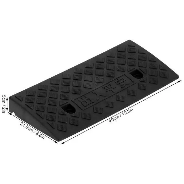 Alt view image 3 of 7 - 5cm Thickness Plastic Curb Ramp Portable Threshold Ramp Car Vehicle Driveway Loading Dock Supplies (Black)