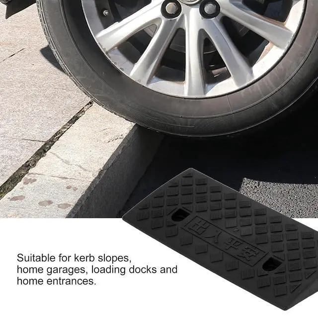 Alt view image 6 of 7 - 5cm Thickness Plastic Curb Ramp Portable Threshold Ramp Car Vehicle Driveway Loading Dock Supplies (Black)