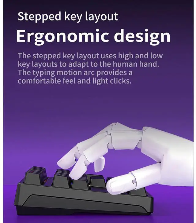 Alt view image 3 of 7 - Number Pad, Mechanical 34 Keys USB C Wired Numeric Keypad with RGB Backlit, Blue Switches, Plug and Play for Laptop and Desktop (Black)