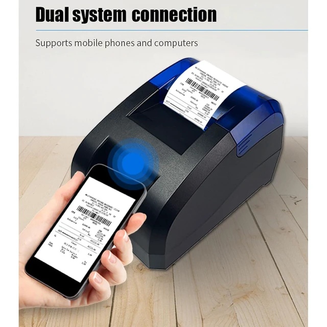 Alt view image 4 of 7 - POS Receipt Printer with USB & Bluetooth Connectivity & 70mm s High Speed Printing, ESC POS Command & Inkless Operation (US Plug)