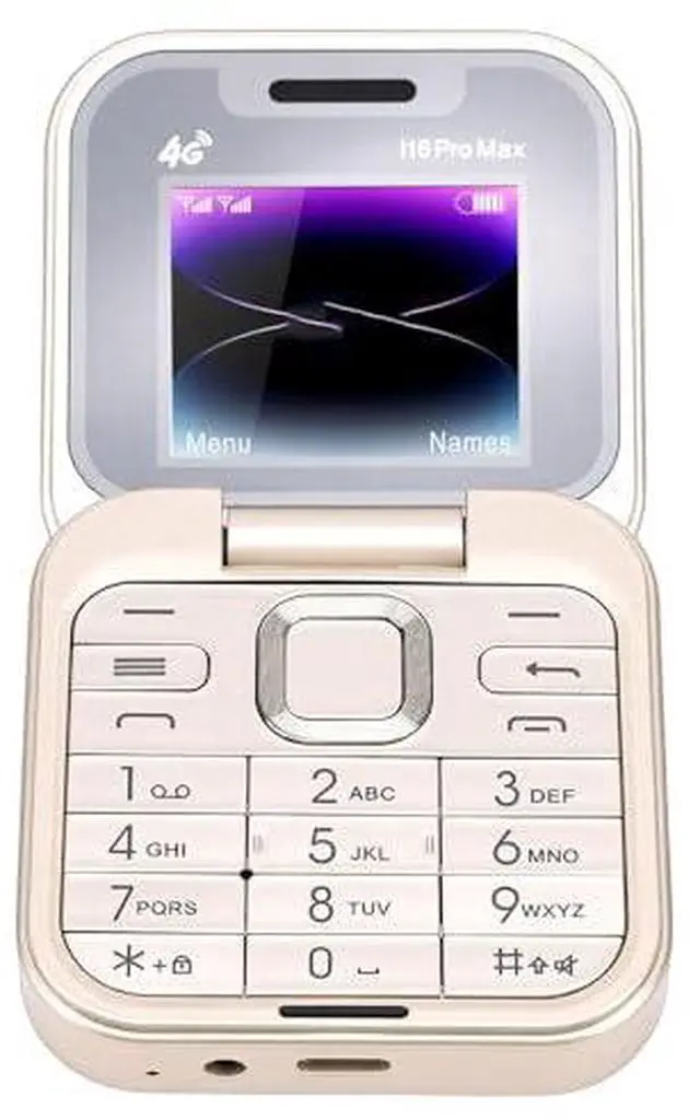 Main image of Seniors Flip Phone Unlocked 4G LTE, Compact 1.77 Inch Screen Clamshell Phone with Dual SIM Slots, Large One Click Dialing High Volume Speaker (Gold)