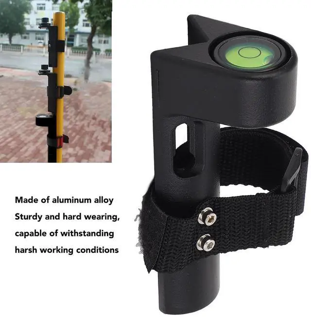 Alt view image 2 of 7 - Adjustable Grade Rod Level, Aluminum Alloy Survey Rod Bubble Level for Round and Rectangular Bars, Large Vial Design