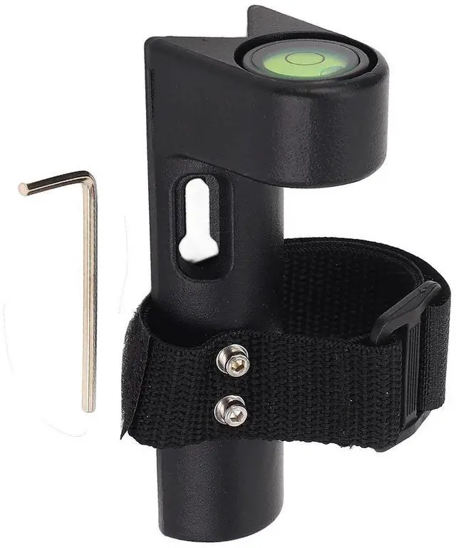 Alt view image 7 of 7 - Adjustable Grade Rod Level, Aluminum Alloy Survey Rod Bubble Level for Round and Rectangular Bars, Large Vial Design