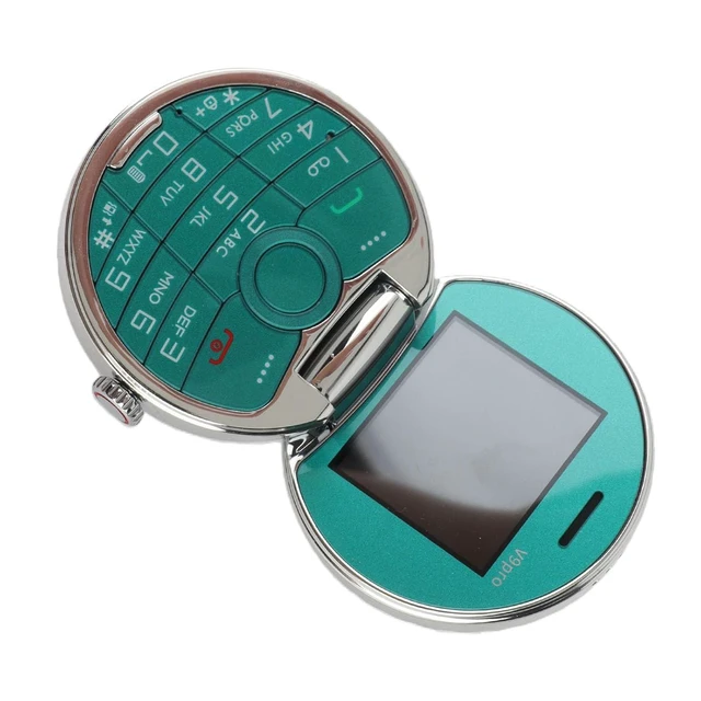 Alt view image 3 of 7 - Basic Cell Phone Vintage Pocket Watch Design, Rugged Flip Phone with Dual Card Dual Standby Big Buttons (Green)