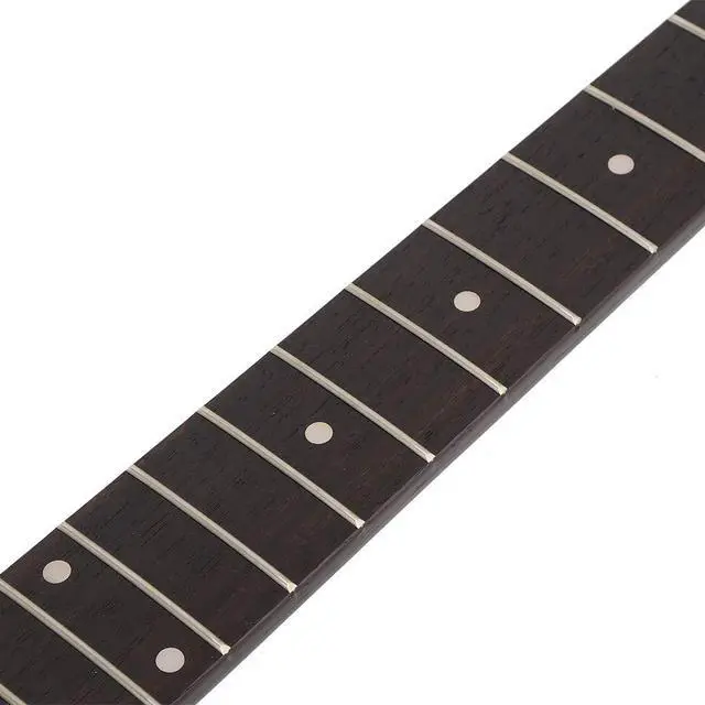 Alt view image 2 of 7 - 22 Frets Electric Guitar Neck Durable Black Maple Rosewood Fingerboard for Replacement