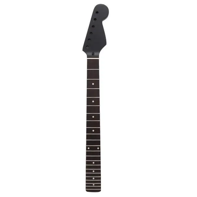 Alt view image 6 of 7 - 22 Frets Electric Guitar Neck Durable Black Maple Rosewood Fingerboard for Replacement