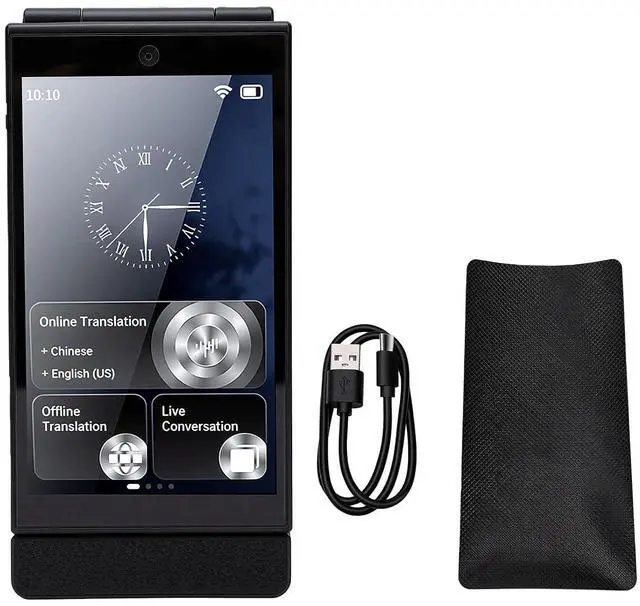 Main image of Language Translator Device, Dual Screen, Photo Translation 75 Languages, 42 Offline, Group 500 Users, for Travel and Business