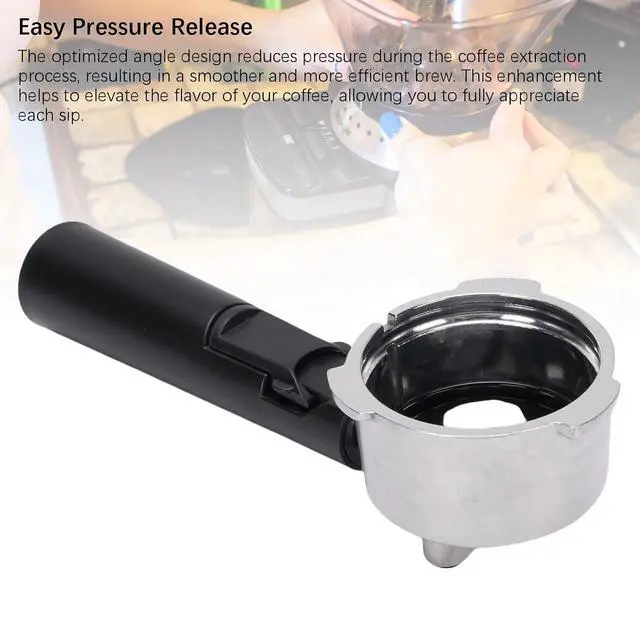 Alt view image 2 of 7 - Coffee Machine Portafilter 51mm Aluminum Material, Rugged and Easy to Clean, 3 Ear Design for Optimal Extraction