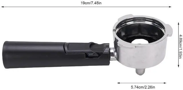 Alt view image 3 of 7 - Coffee Machine Portafilter 51mm Aluminum Material, Rugged and Easy to Clean, 3 Ear Design for Optimal Extraction