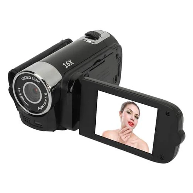 Alt view image 6 of 7 - D90 Digital Camera,1080P 16MP Vlogging Camera, 16X Zoom HD Video Recorder, 2.4" Rotatable Screen & Fill Light, for Travel Wedding Campus (Black)