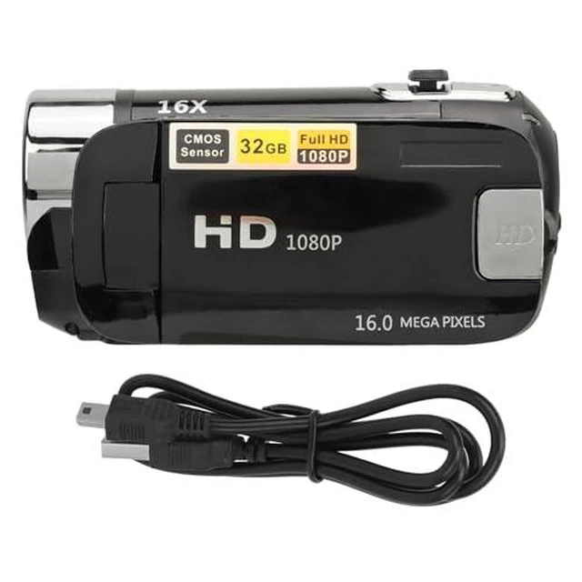 Alt view image 7 of 7 - D90 Digital Camera,1080P 16MP Vlogging Camera, 16X Zoom HD Video Recorder, 2.4" Rotatable Screen & Fill Light, for Travel Wedding Campus (Black)