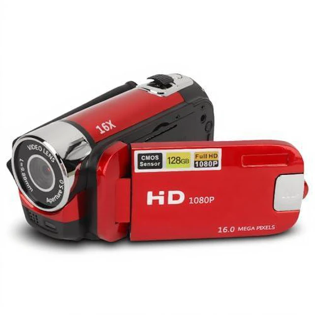 Main image of D90 Digital Camera,1080P 16MP Vlogging Camera, 16X Zoom HD Video Recorder, 2.4" Rotatable Screen & Fill Light, for Travel Wedding Campus (Red)