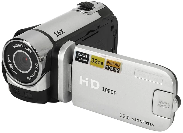 Main image of D90 Digital Camera,1080P 16MP Vlogging Camera, 16X Zoom HD Video Recorder, 2.4" Rotatable Screen & Fill Light, for Travel Wedding Campus (Silver)