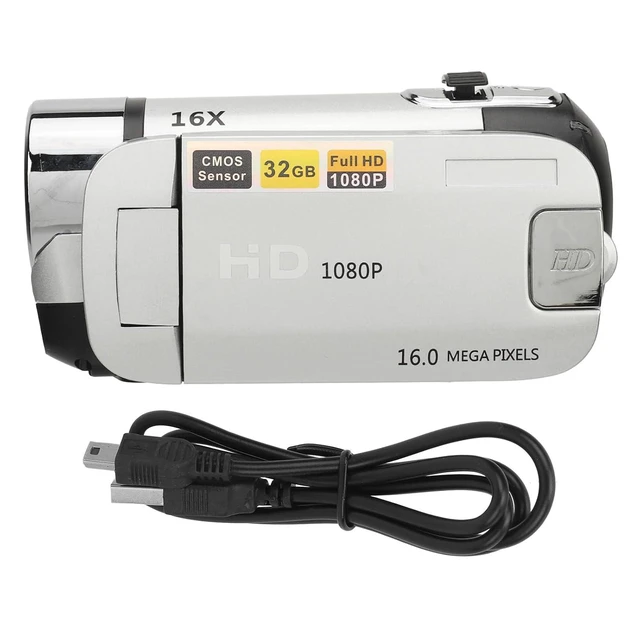 Alt view image 7 of 7 - D90 Digital Camera,1080P 16MP Vlogging Camera, 16X Zoom HD Video Recorder, 2.4" Rotatable Screen & Fill Light, for Travel Wedding Campus (Silver)