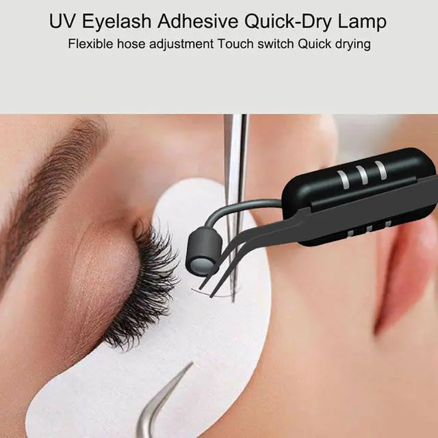 Alt view image 3 of 5 - Eyelash Extension Lamp with Tweezers, All in One Portable Handheld Curing Tool, 180 Adjustable Light Angle, for Home Salon Use